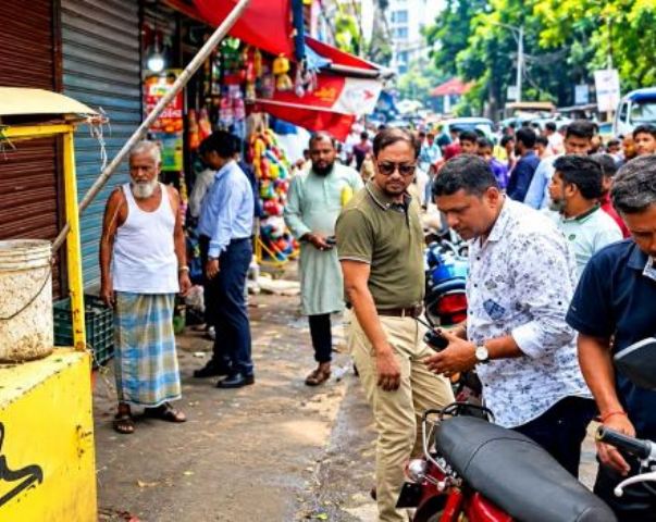 গোলপাহাড় মোড় থেকে জিইসি পর্যন্ত ফুটপাত দখলমুক্তে চসিকের উচ্ছেদ অভিযান