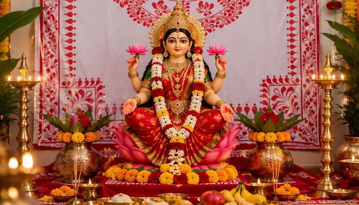 আজ লক্ষ্মীপূজা